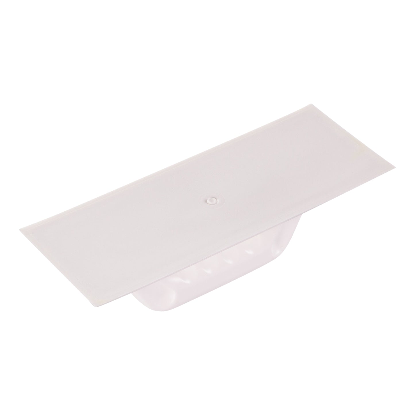 Epoxid Belagbrett aus Kunststoff mit weißem hartem Belag mit eckigen Kanten in Größe 10x25 cm von Reibebretter.shop Belag hart weiß