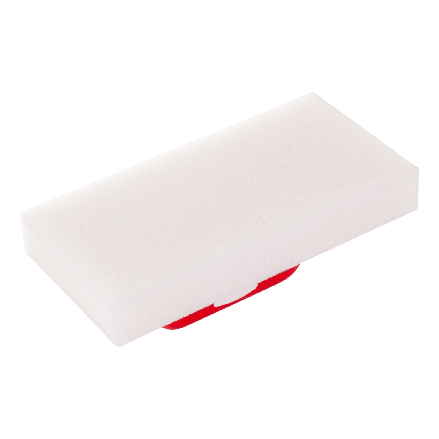 Schaumstoff Belagbrett mit weißem Latex Schwamm Belag Größe 14x28 cm von Reibebretter.shop